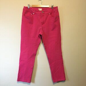 Eric Hot Retro Pink Cotton Rayon Jeans Size 12